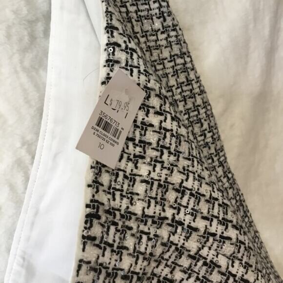 Loft Black and White Sequin Shift Skirt - Picture 7 of 14